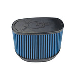 Load image into Gallery viewer, Injen 8-Layer Oiled Cotton Gauze Air Filter/ Oval ID Oval Base/5.55in Media HT/7in x 2.75in Oval Top
