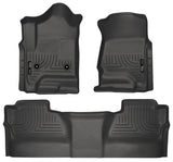 Husky Liners 14 Chevrolet Silverado/GMC Sierra WeatherBeater Black Front & 2nd Seat Floor Liners