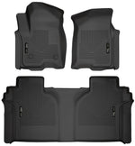 Load image into Gallery viewer, Husky Liners 19-23 Chevrolet Silverado 1500 Crew Cab WeatherBeater Blk Front &amp; 2nd Seat Floor Liners
