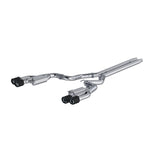 Load image into Gallery viewer, MBRP 18-22 Ford Mustang GT 5L T304 SS 3in Cat-Back Dual Rear w/4in Quad Carbon Fiber Tips (Race)
