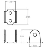 Load image into Gallery viewer, Ridetech Bolt-On Panhard Bar Frame Bracket Black Powdercoat
