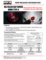 Load image into Gallery viewer, HKS BMW Type 4 Oil Filler Cap Cover

