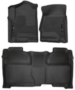 Load image into Gallery viewer, Husky Liners 14-18 Chevrolet Silverado Crew Cab X-Act Contour Front &amp; Second Seat Floor Liners
