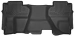 Load image into Gallery viewer, Husky Liners 14-15 Chevy Silverado Double Cab X-Act Contour Black 2nd Row Floor Liners
