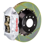 Load image into Gallery viewer, Brembo 10-15 Camaro SS/V6 Camaro ZL1 Rr GT BBK 4 Pist Cast 380x28 2pc Rotor Slotted Type1-Silver
