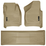 Husky Liners 08-10 Ford SD Crew Cab WeatherBeater Combo Tan Floor Liners (w/o Manual Trans Case)