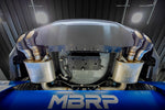 Load image into Gallery viewer, MBRP 15-24 Ford Mustang T304 SS 4in OD / 6.5in Length Quad Tip Cover Kit - Black Tip
