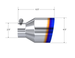 Load image into Gallery viewer, MBRP Universal Burnt SS Tip 2.5in ID / 4.5in OD Out / 6.5in Length Angle Cut Single Wall
