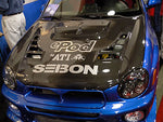 Load image into Gallery viewer, Seibon 02-03 Subaru WRX CW Carbon Fiber Hood
