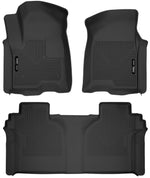 Load image into Gallery viewer, Husky Liners 19-23 Chevrolet Silverado 1500 CC X-Act Contour Front &amp; Second Seat Floor Liners
